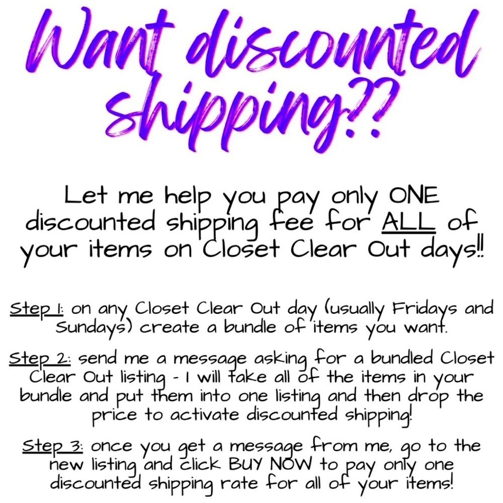Let Poshmark discount the shipping for you on CCO!💌